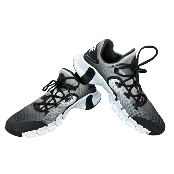 Nike Free Metcon 4 Training White Black Grey Gradient Womens 10 Shoes - Picture 7 of 8